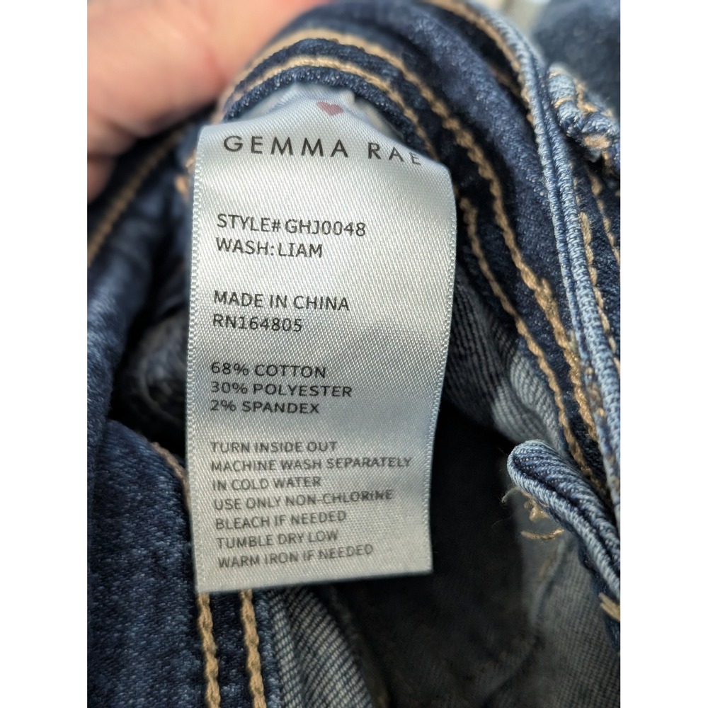Gemma Rae Flare Leg Jeans Liam Wash Blue Denim Stretch Size 3/26 GHJ0048 - Picture 7 of 7
